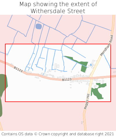 Map showing extent of Withersdale Street as bounding box