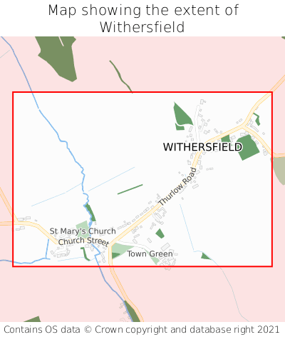 Map showing extent of Withersfield as bounding box