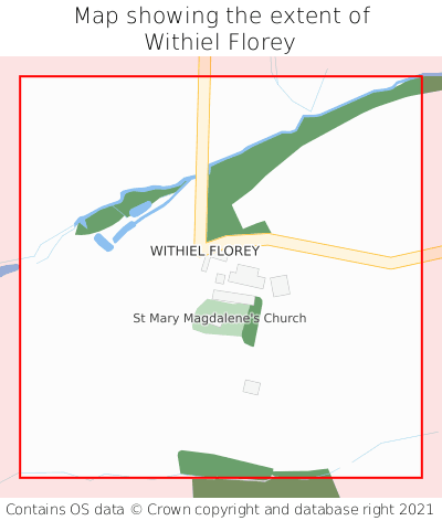Map showing extent of Withiel Florey as bounding box