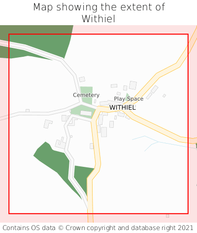 Map showing extent of Withiel as bounding box