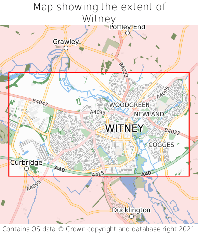 Map Of Witney Oxfordshire Where Is Witney? Witney On A Map