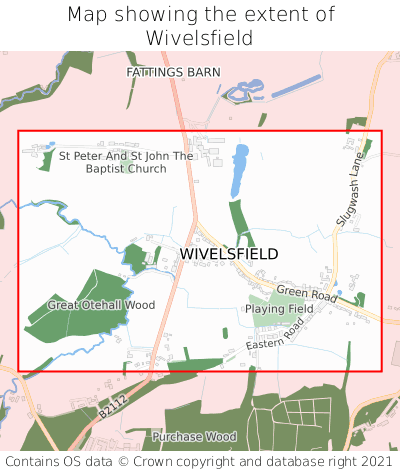 Map showing extent of Wivelsfield as bounding box