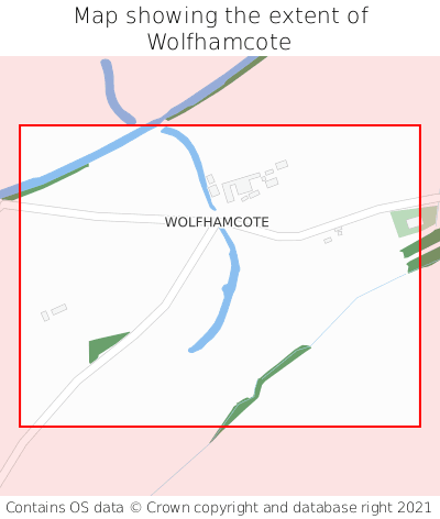 Map showing extent of Wolfhamcote as bounding box