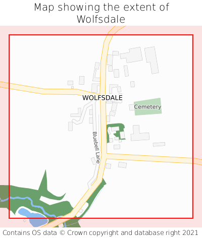 Map showing extent of Wolfsdale as bounding box