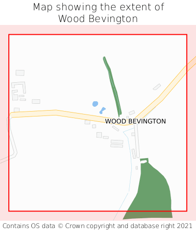Map showing extent of Wood Bevington as bounding box