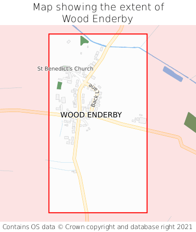 Map showing extent of Wood Enderby as bounding box