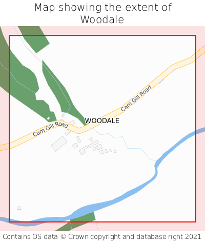Map showing extent of Woodale as bounding box