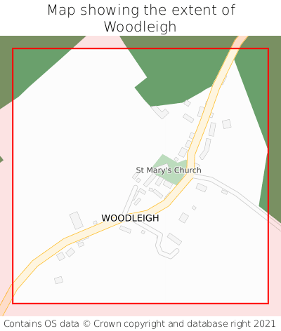 Map showing extent of Woodleigh as bounding box