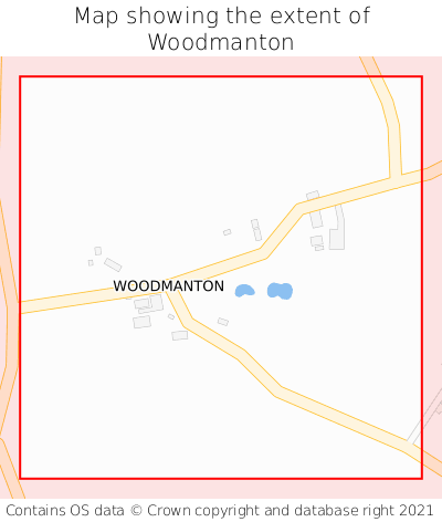 Map showing extent of Woodmanton as bounding box