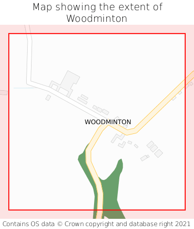 Map showing extent of Woodminton as bounding box