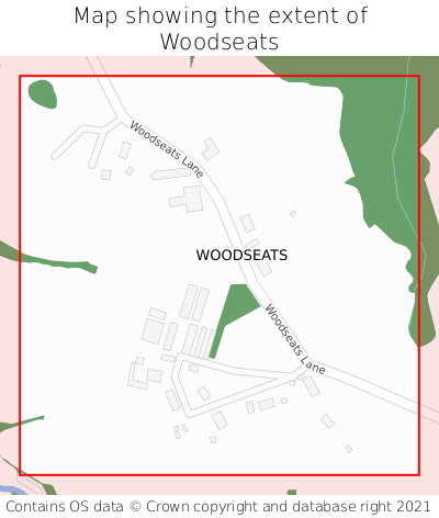 Map showing extent of Woodseats as bounding box