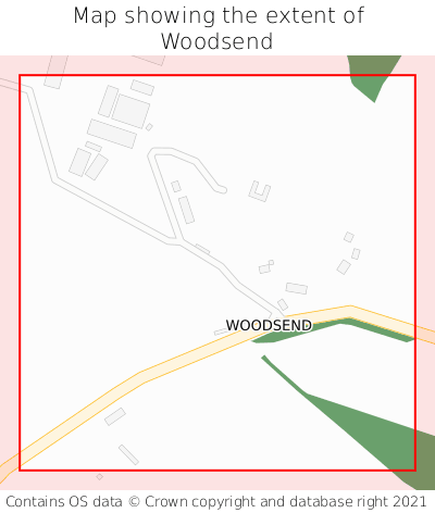 Map showing extent of Woodsend as bounding box