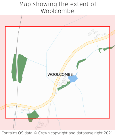 Map showing extent of Woolcombe as bounding box
