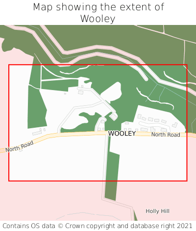 Map showing extent of Wooley as bounding box