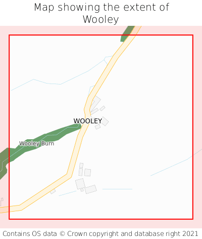 Map showing extent of Wooley as bounding box