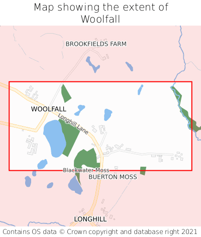 Map showing extent of Woolfall as bounding box