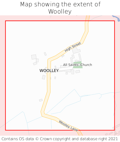 Map showing extent of Woolley as bounding box