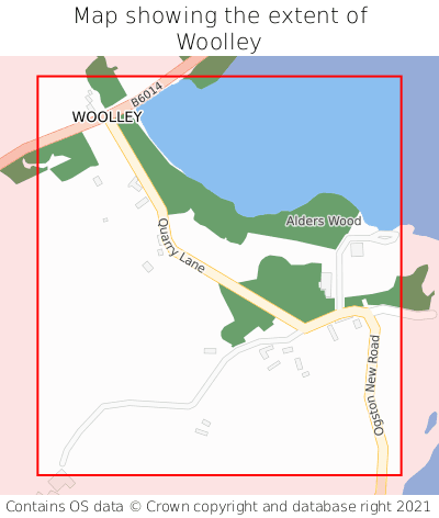 Map showing extent of Woolley as bounding box