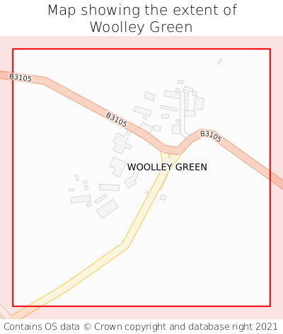 Map showing extent of Woolley Green as bounding box
