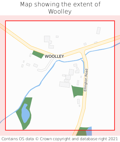 Map showing extent of Woolley as bounding box