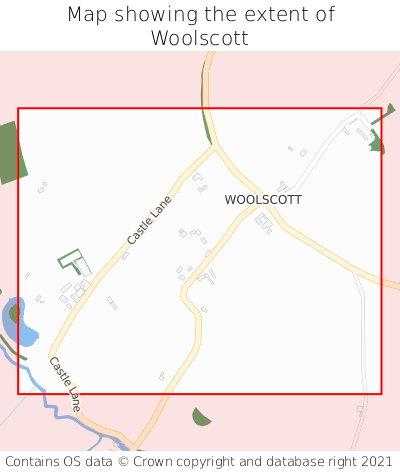Map showing extent of Woolscott as bounding box