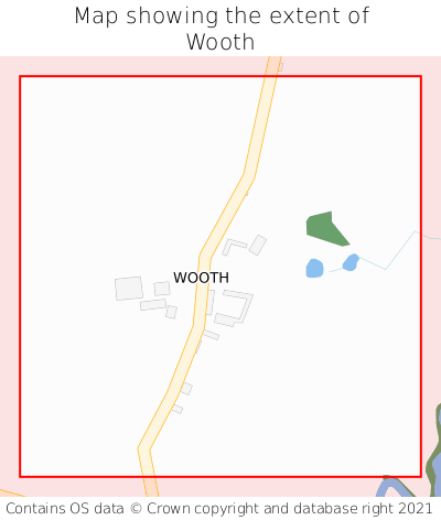 Map showing extent of Wooth as bounding box