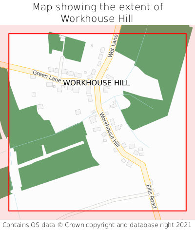 Map showing extent of Workhouse Hill as bounding box