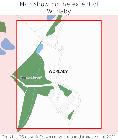 Map showing extent of Worlaby as bounding box