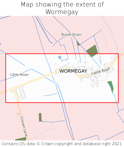 Map showing extent of Wormegay as bounding box