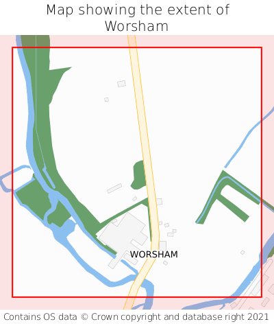 Map showing extent of Worsham as bounding box