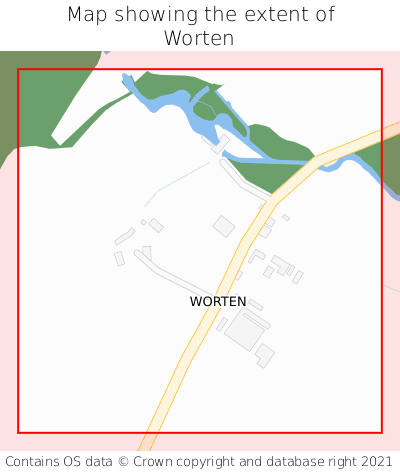 Map showing extent of Worten as bounding box