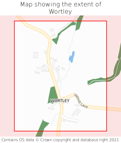 Map showing extent of Wortley as bounding box
