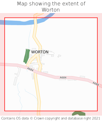 Map showing extent of Worton as bounding box