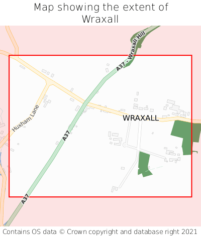 Map showing extent of Wraxall as bounding box