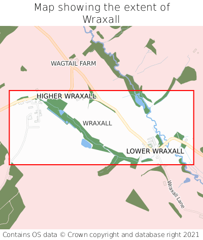 Map showing extent of Wraxall as bounding box