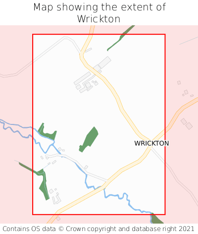 Map showing extent of Wrickton as bounding box