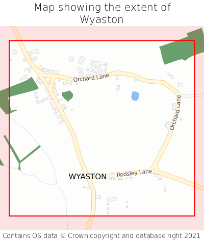 Map showing extent of Wyaston as bounding box
