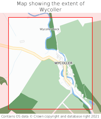 Map showing extent of Wycoller as bounding box