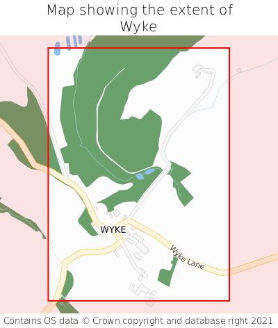 Map showing extent of Wyke as bounding box