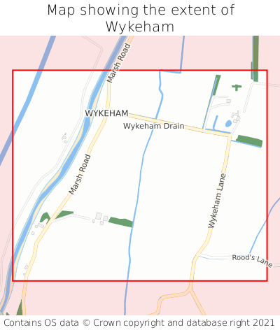 Map showing extent of Wykeham as bounding box