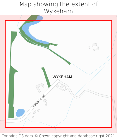 Map showing extent of Wykeham as bounding box
