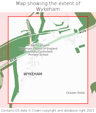 Map showing extent of Wykeham as bounding box