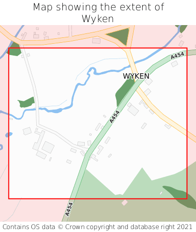 Map showing extent of Wyken as bounding box