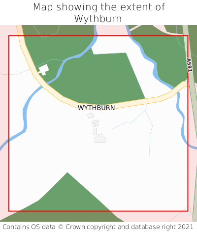 Map showing extent of Wythburn as bounding box