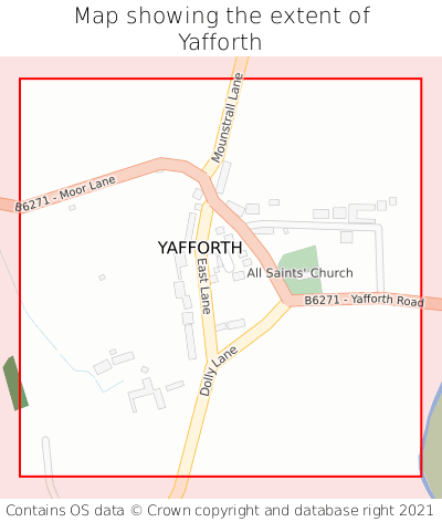 Map showing extent of Yafforth as bounding box