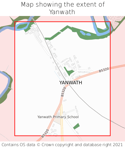 Map showing extent of Yanwath as bounding box