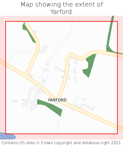 Map showing extent of Yarford as bounding box