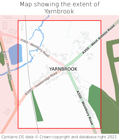 Map showing extent of Yarnbrook as bounding box