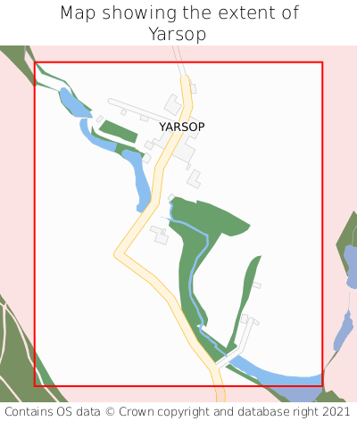 Map showing extent of Yarsop as bounding box
