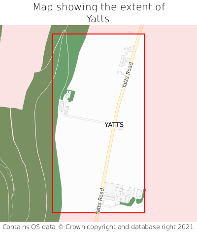Map showing extent of Yatts as bounding box